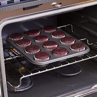 JAWL 12 Cup Muffin Pan NonStick Baking Pans Easy to Clean and Perfect for Making Jumbo Muffins Cup Cake Black - Image 4