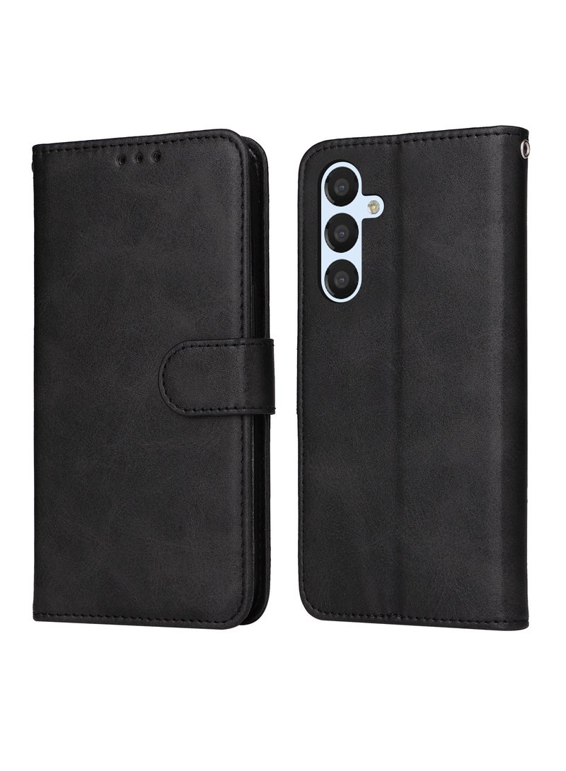 غطاء حماية جلدي لهاتف Samsung Galaxy A56 5G باللون الأسود - Image 2