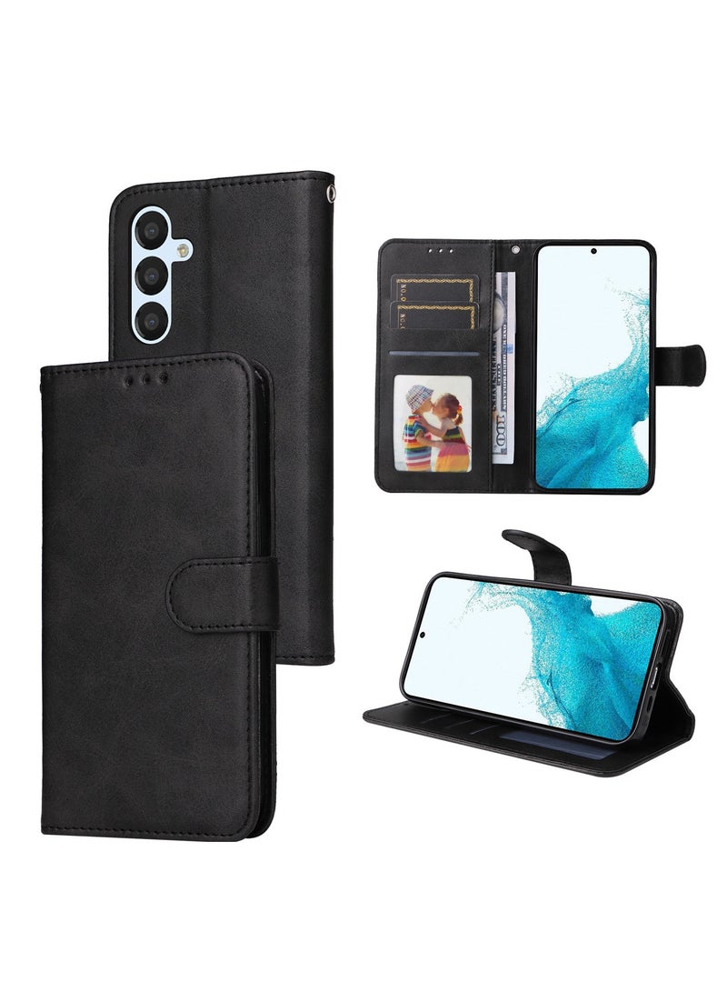 غطاء حماية جلدي لهاتف Samsung Galaxy A56 5G باللون الأسود - Image 1