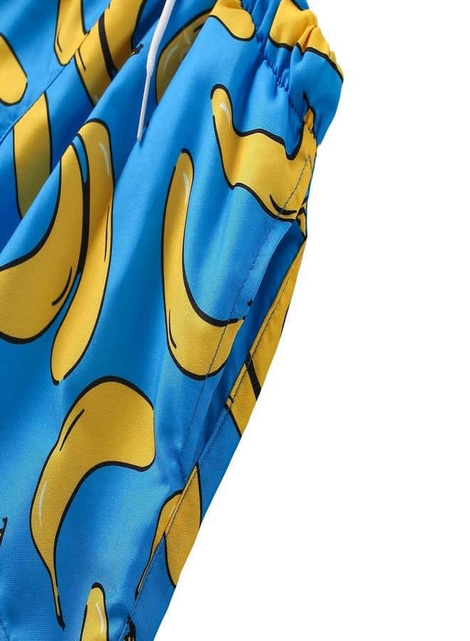 YAGATA Boys Swim Trunks Toddler Broad Swim Shorts Quick Dry Kids Swim Bathing Suit Boys Swim Set Blue Bananas 2-3T 100 - Image 5