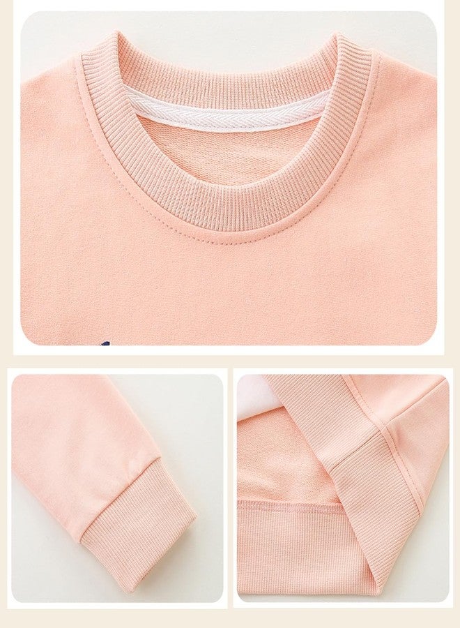 VZF Toddler Girl Sweatshirt Crewneck Long Sleeve Shirt Girls Christmas Clothes Fall Pullover Tops, Yellow+Pink, 3T - Image 4