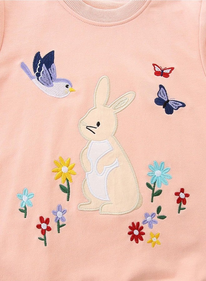 VZF Toddler Girl Sweatshirt Crewneck Long Sleeve Shirt Girls Christmas Clothes Fall Pullover Tops, Yellow+Pink, 3T - Image 5