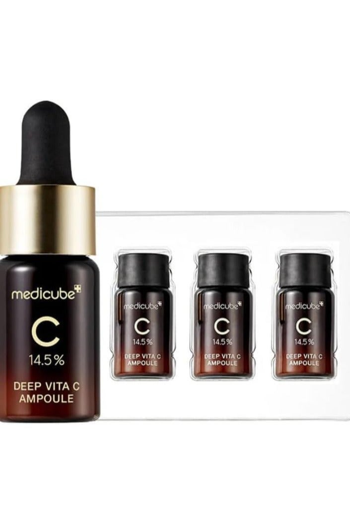 Medicube Deep Vita C Serum 14 5 Vitamin C With Alpha Bisabolol 3 Bottles Brightening Facial Serum For Hyperpigmentation And Dark Spots Evens Skin Tone Boosts Radiance And Elasticity Daily Use For Sensitive Skin 10 ml
