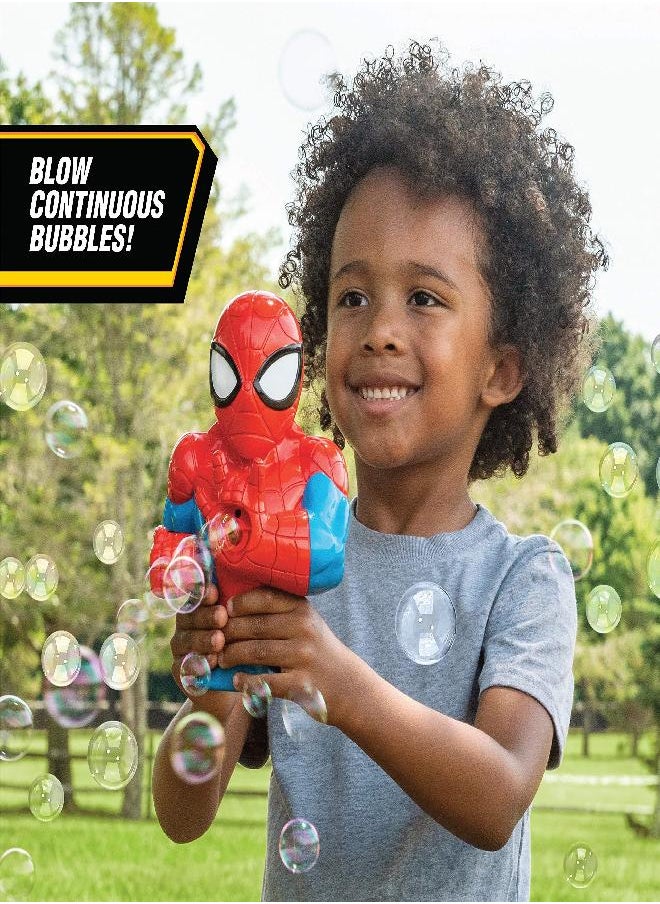 Little Kids - Little Kids Marvel Spider-Man Action Bubble Blower Machine, Includes Bubble Solution, Multi - Image 1