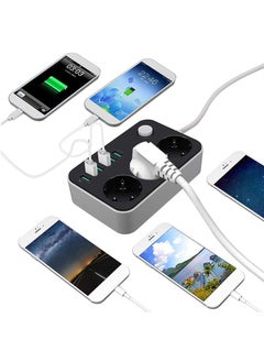 Generic Extension Board LDNIO 3 Outlet 6 USB Charging Ports Power Strip  Surge Protector And  Fast Charging Technology 