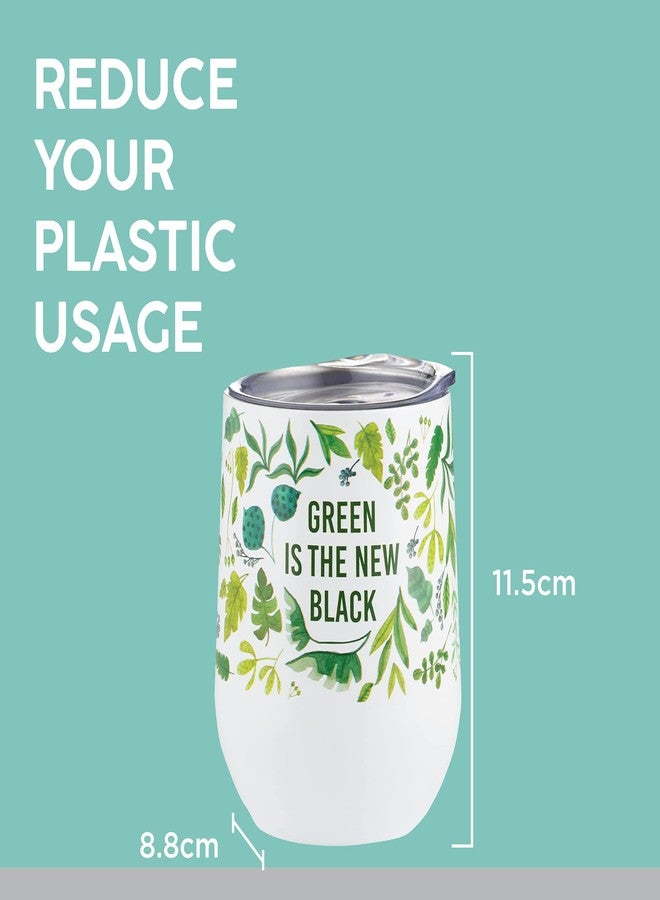 Typhoon Premium Stainless Steel Pure Green New Black Tumbler 350ml - Image 3