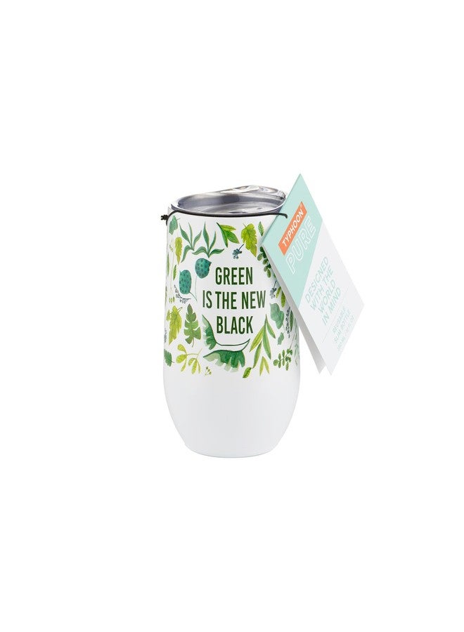 Typhoon Premium Stainless Steel Pure Green New Black Tumbler 350ml - Image 4