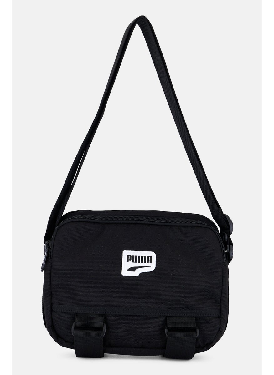 PUMA Men Embroidered Logo Crossbody Bag 17 H x 22 L x 7 W cm, Black  - Image 1