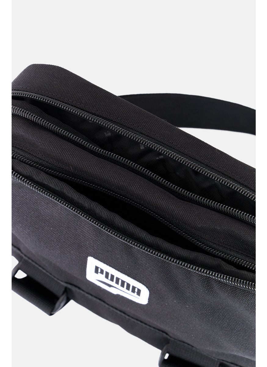 PUMA Men Embroidered Logo Crossbody Bag 17 H x 22 L x 7 W cm, Black  - Image 3