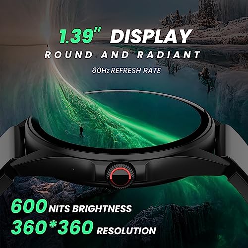 HAMMER Cyclone 1.39" Round Dial Smart Watch with Calling Function, High Refresh Rate, Multi Sports Modes, Spo2, HR, Voice Assistant (Navy Blue) - Image 2
