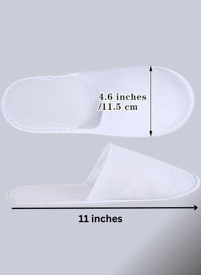 Aneco Disposable slippers 12 pairs, Comfortable footwear closed from toe. for SPA, Hotel, Clinic & personal bath - Image 2