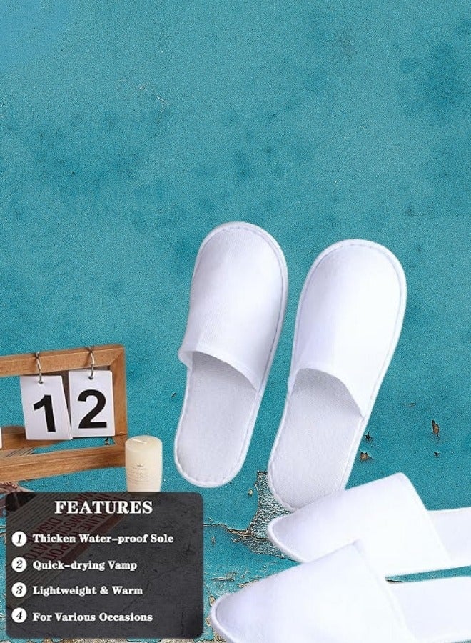 Aneco Disposable slippers 12 pairs, Comfortable footwear closed from toe. for SPA, Hotel, Clinic & personal bath - Image 3