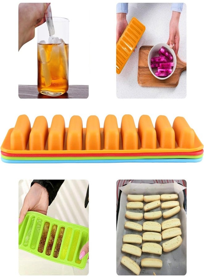 YIMINGMOLD قوالب سيليكون طويلة العصا من YIMINGMOLD، تحتوي على 10 تجاويف، لصنع حلوى الشوكولاتة والحلوى المطاطية والكراميل، مجموعة من 4 قطع - Image 3