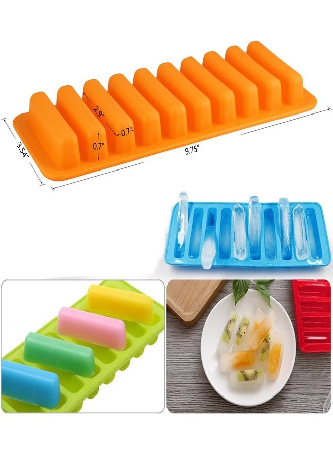 YIMINGMOLD قوالب سيليكون طويلة العصا من YIMINGMOLD، تحتوي على 10 تجاويف، لصنع حلوى الشوكولاتة والحلوى المطاطية والكراميل، مجموعة من 4 قطع - Image 2
