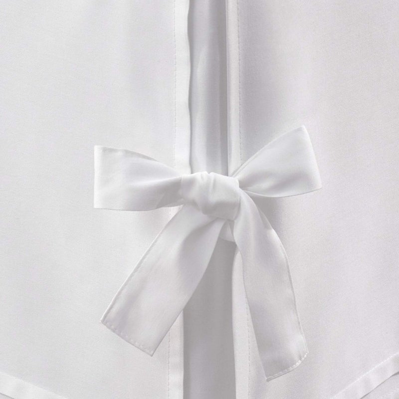 LAURA ASHLEY Laura Ashley Home - Corner Tied Tailored Bedskirt  Luxury Bedroom Decor  Wrinkle & Fade Resistant (White  King) - Image 4