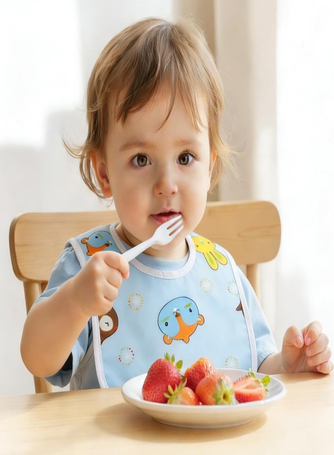 BendJoy® Alligator Pattern Short Sleeve Baby Bib & Random Pattern Small Bibs - Waterproof, Easy Clean Alligator Design | Adjustable Fit | Soft Cotton | for 0-2 Years | Leak-Proof | Unisex - Image 3