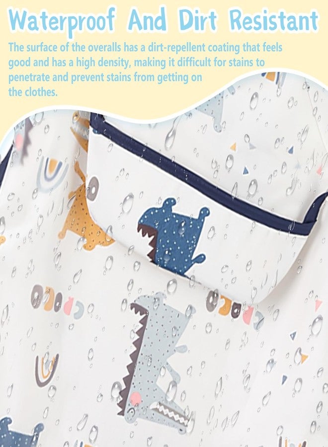 BendJoy® Alligator Pattern Short Sleeve Baby Bib & Random Pattern Small Bibs - Waterproof, Easy Clean Alligator Design | Adjustable Fit | Soft Cotton | for 0-2 Years | Leak-Proof | Unisex - Image 4