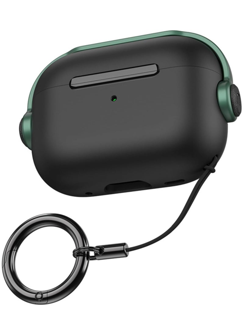 أنمي حافظة جديدة لأجهزة Airpods الجيل الرابع من Airpods مع قفل، أسود وأخض  - Image 1