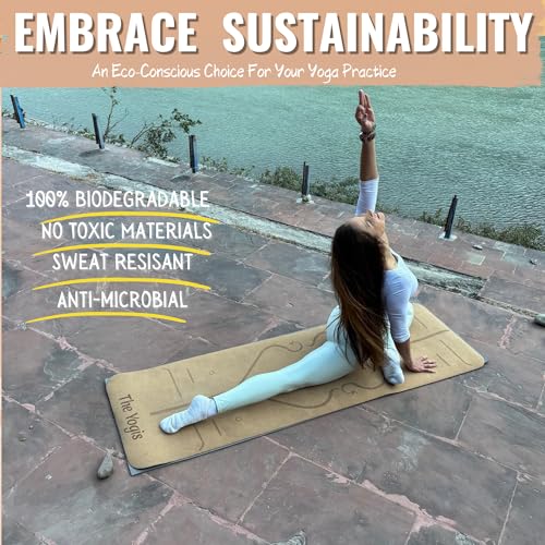 The Yogis Cork Yoga Mat for Men and Women [ 5mm ] Free Yoga Mat Belt - Image 4