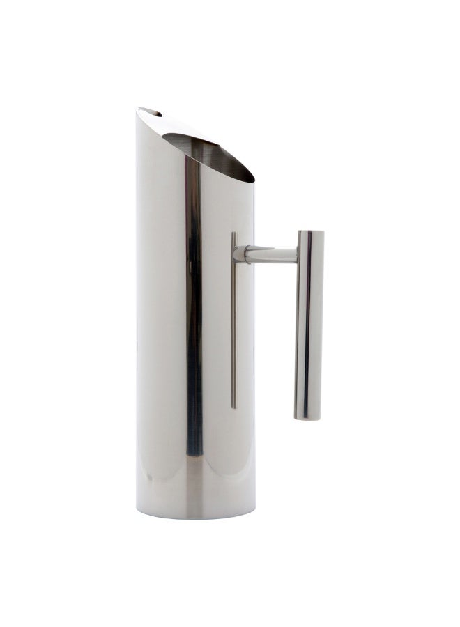 Restaurantware Met Lux 50 Ounce Modern Water Pitcher, 1 Dent-Resistant Metal Drink Pitcher - With Ice Guard, Built-In Handle, Polished Stainless Steel Water Serving Pitcher, For Water Or Iced Tea, - Image 1