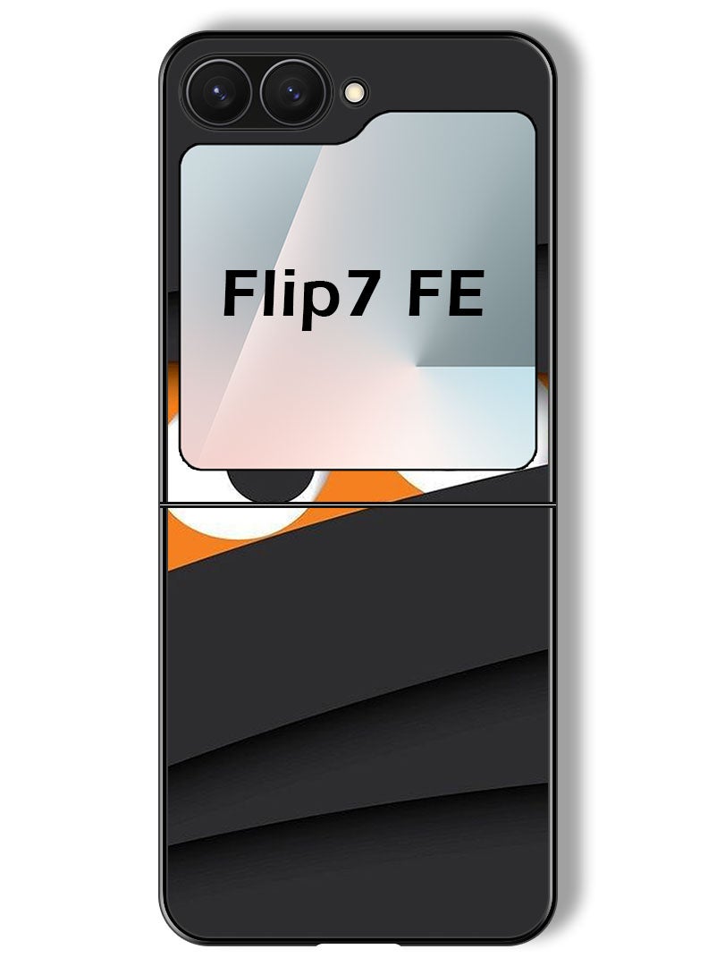 Theodor Case Compatible with Samsung Galaxy Z Flip 7 FE 6.7 Inch Protection Shockproof Bumper Cover Two Eyes Appearing - Image 1