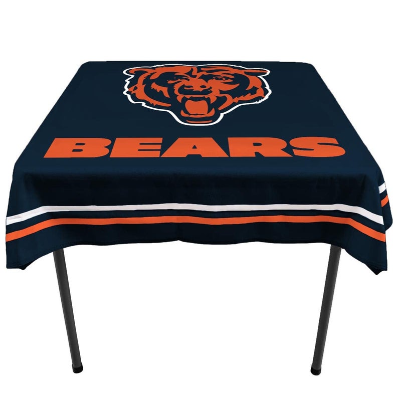 WinCraft Chicago Bears Logo Tablecloth and Square Table Cover Overlay