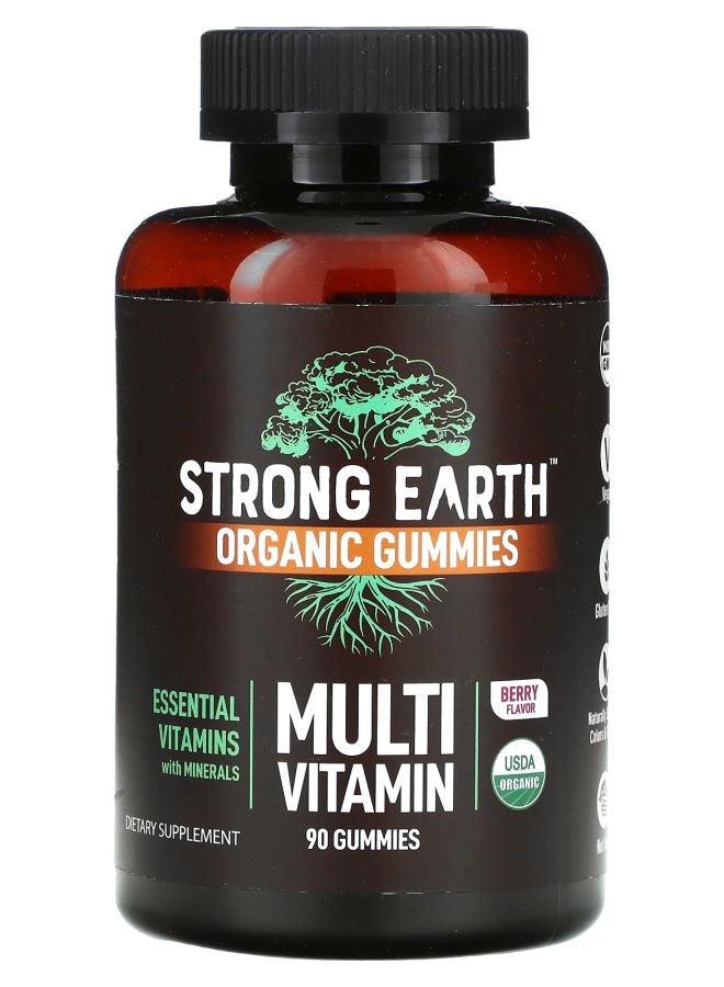 Strong Earth Organic Gummies Multi Vitamin Berry 90 Gummies