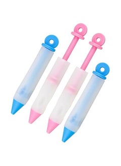 4pcs Mounting Pen Cake Decor Cookie Decorating Pastry Pen Fondant Icing Pen Gourmet Chocolate Food Writer Pens Chocolate Tools Chocolate Cake Icing Cookies Food Grade Silicone