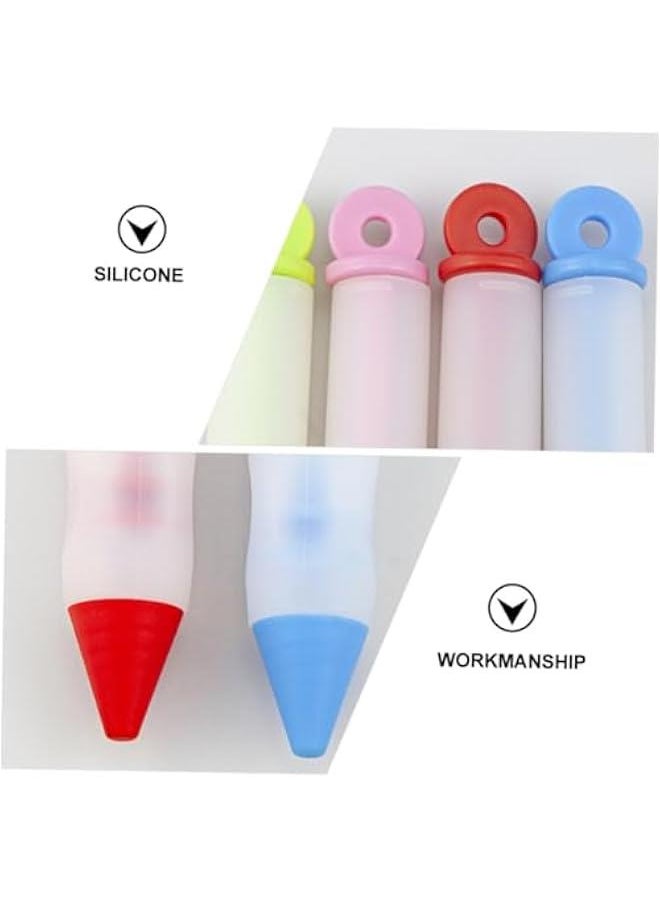 Generic - 4pcs Mounting Pen Cake Decor Cookie Decorating Pastry Pen Fondant Icing Pen Gourmet Chocolate Food Writer Pens Chocolate Tools Chocolate Cake Icing Cookies Food Grade Silicone - Image 1