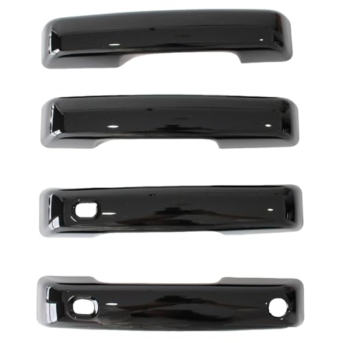 AUCERAMIC Gloss Black Exterior Door Handle Covers Trim Fit for Ford F150 20212025 for Ford F250F350 Super Duty 20232025 with Smart Keyhole - Image 1