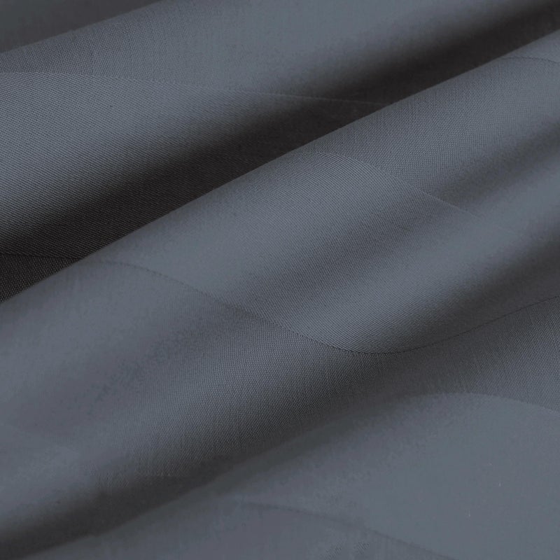 Shunjie.Home 100% Egyptian Cotton Standard Pillow Protectors Set of 2  400 Thread Count Sateen Weave Cooling Pillowcase  Easy Care Zippered Style Pillow Covers (Stripe-Dark Grey  Standard)  - Image 2