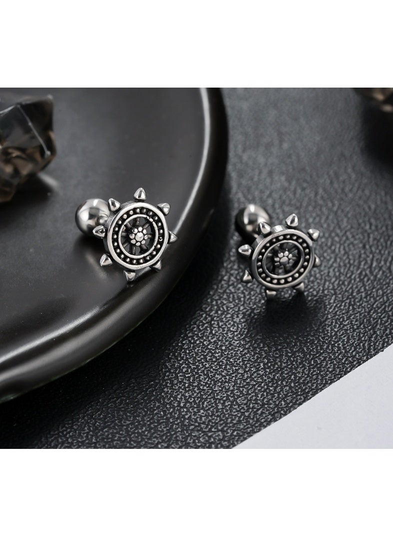 LATEEN 1 Pair Men Earring Men Stud  Earring - Image 1
