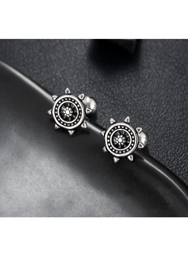 LATEEN 1 Pair Men Earring Men Stud  Earring - Image 4