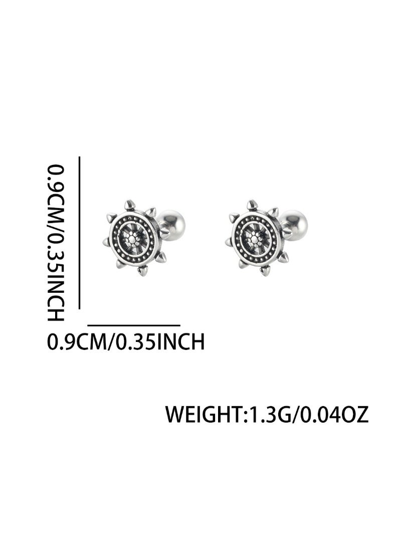 LATEEN 1 Pair Men Earring Men Stud  Earring - Image 5