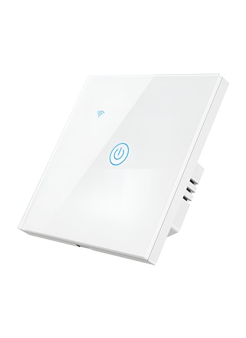 WiFi Smart Wall Light Switch, No Neutral Wire Required, No Hub Required, Compatible with Google Home & Alexa, Touch & App Remote Control, Timing Function & Voice Control  (Gang 1, White)