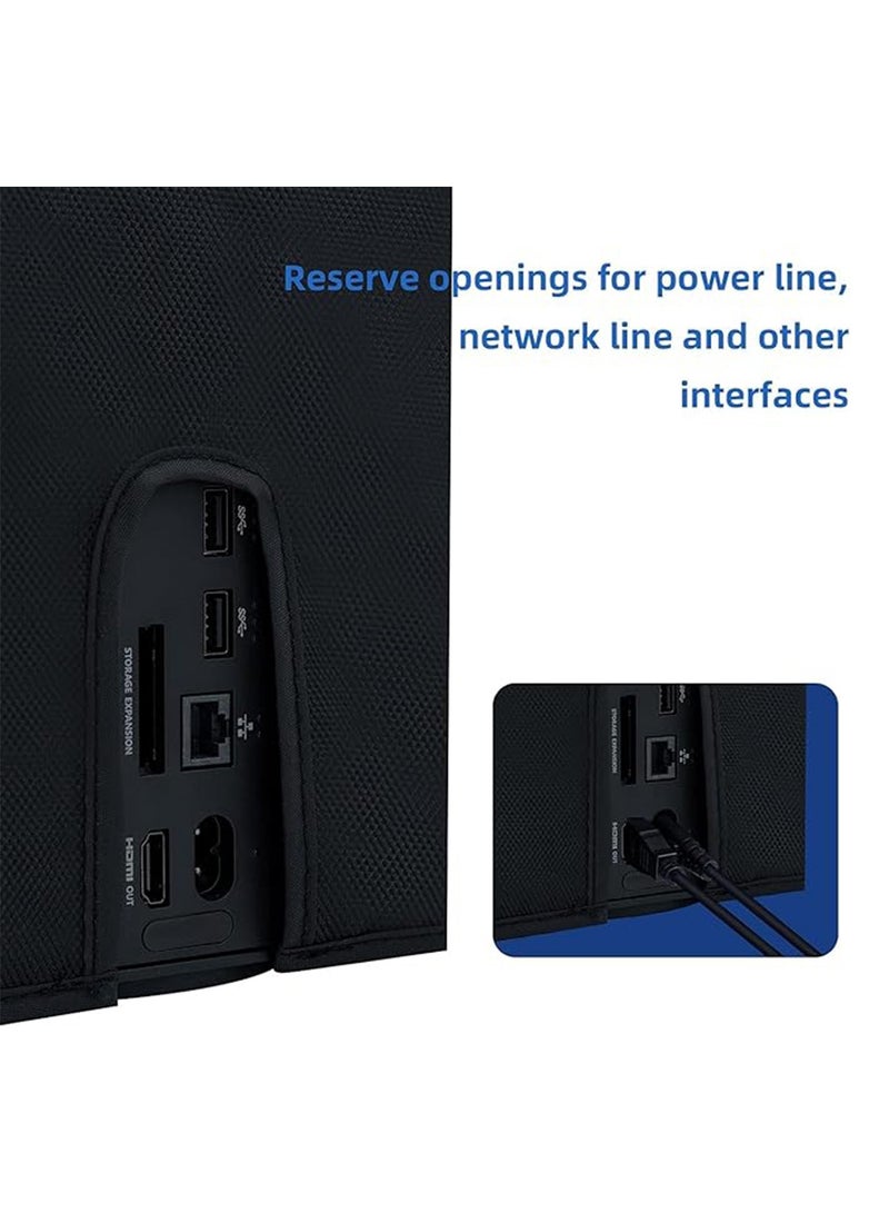 X-level Dust Cover for Xbox Series X Console, Easy Access Cable Port, Washable and Reusable Xbox Series X Dust Cover, Protective Case Cover Waterproof for Xbox Series X Console - Black - Image 3