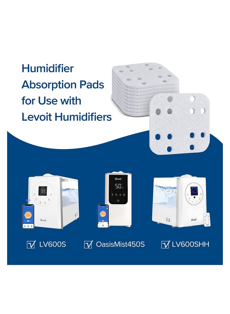 SYOSI Humidifier Replacement Filters 20 Pack Mineral Absorption Pad Maximize Moisture Output Effective Air Humidifier Filter Screen for Bedroom Compatible with LV600S LV600HH OasisMist450S  - Image 5