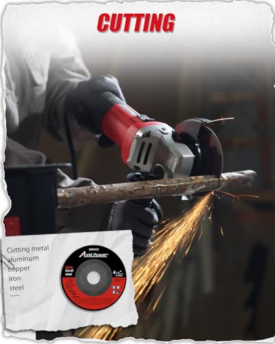 AVID POWER Angle Grinder, 7.5-Amp 4-1/2 inch Electric Grinder Power Tools with Grinding and Cutting Wheels, Flap Disc and Auxiliary Handle for Cutting, Grinding, Polishing and Rust Removal - Red - Image 3