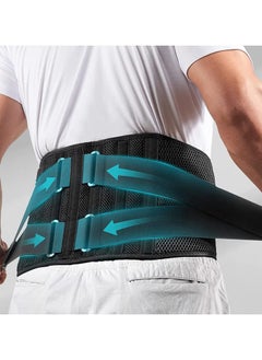 ULHYC Air Mesh Back Brace for Men Women Lower Back Pain Relief, Adjustable Back Support Belt for Work, Anti-skid Lumbar Support for Sciatica Scoliosis (Large(Waist:35.4"-43.3"))  - Image 1