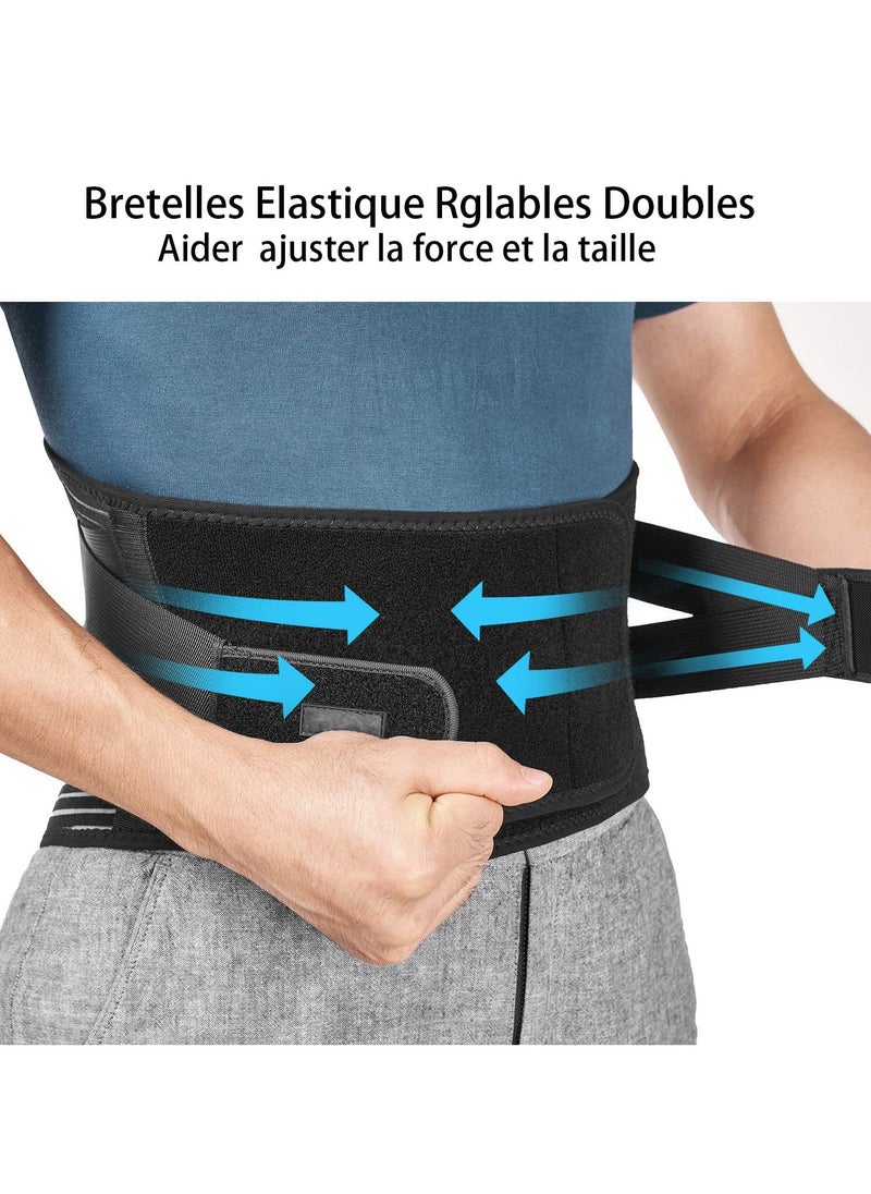 ULHYC Air Mesh Back Brace for Men Women Lower Back Pain Relief, Adjustable Back Support Belt for Work, Anti-skid Lumbar Support for Sciatica Scoliosis (Large(Waist:35.4"-43.3"))  - Image 3