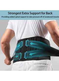 ULHYC Air Mesh Back Brace for Men Women Lower Back Pain Relief, Adjustable Back Support Belt for Work, Anti-skid Lumbar Support for Sciatica Scoliosis (Large(Waist:35.4"-43.3"))  - Image 4
