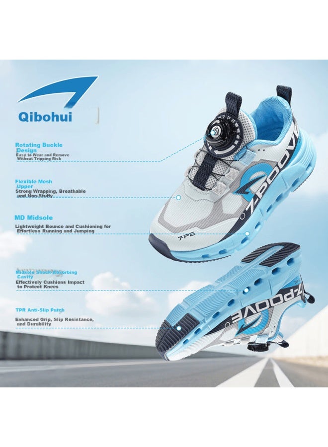 7-pe Boys' Breathable Mesh Sports Shoes Children's Lightweight Running Shoes Spring New Youth Large Kids Sneakers - Image 3