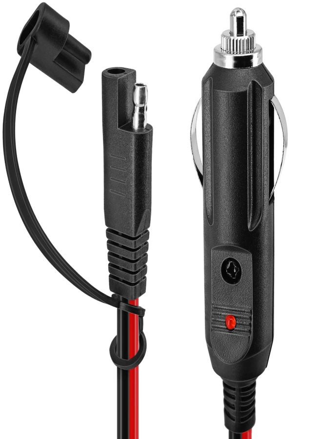 150cm 12V SAE to Lighter plug Extension Cable Heavy Duty Cord with Quick Release Adapter Car Charge cable LED Light - Image 4