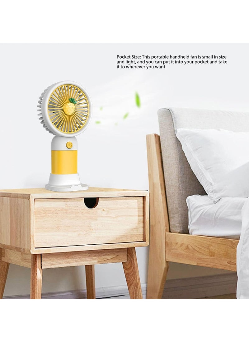 ®️ High Speed ​​Mini Handheld USB Fan for Desktop with Phone Holder Speed ​​Mode Perfect for Office, Travel and Makeup Dryer