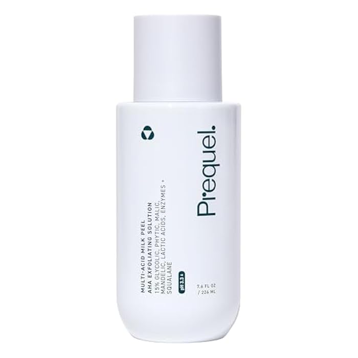 Prequel Skin Multi-Acid Milk Peel, Professional Exfoliating Solution. 15% Glycolic Acid Face Peel with Lactic Acid and Enzymes. Hydrating Chemical Exfoliant. Clinical Strength Formula, 7.6oz Bottle. - Image 1