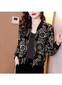 Generic 2024 Summer New Large Size Loose Fit Jacket Cardigan Top Short Jacket Trendy Printing Sun Protection Baseball Uniform For Women 3065# 