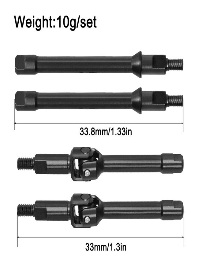 XSYGO Steel CVD Shaft Axle U-Joint Axle Shafts for 1/30 Axial SCX30 RC Crawler Upgrades (Black) - Image 3