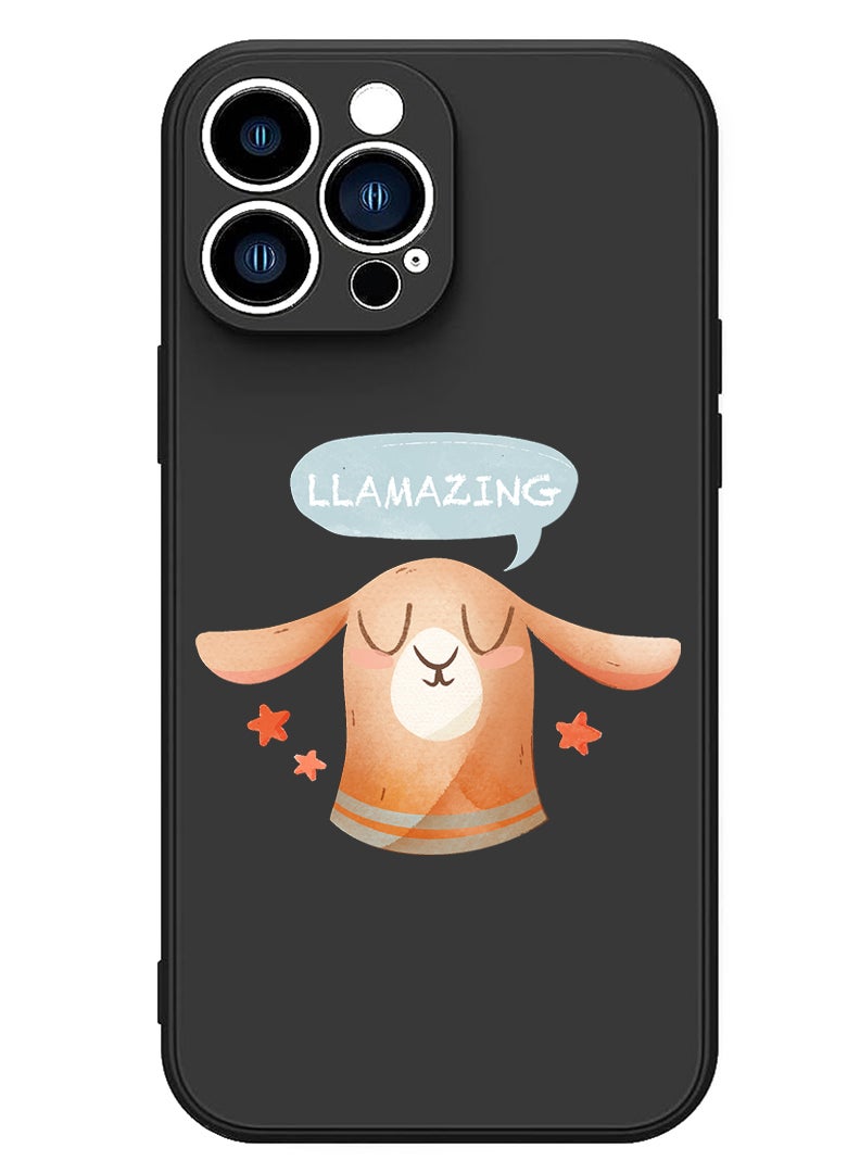 Theodor Protective Slim Fit Case Liquid Silicone Cover with Full Body Protection Anti-Scratch Shockproof Case For iPhone 13 Pro Black  - Location copy - Image 1