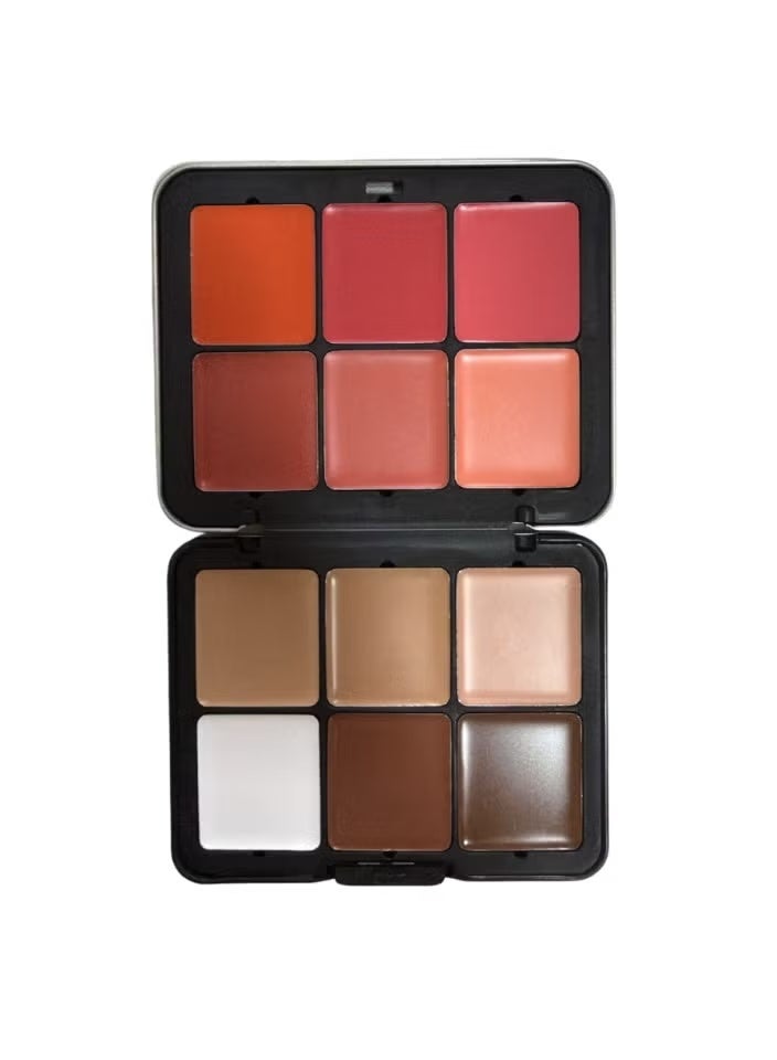 MAKE UP FOR EVER Ultra HD Face Essentials Palette 12 Shades Cream Foundation & Blush Kit – Multi-Use, Buildable Coverage, Lightweight Professional Makeup Palette - Image 2