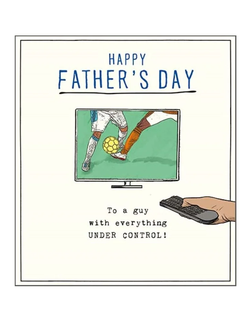 بيجمينت Football TV Everything Under Control Greeting Card